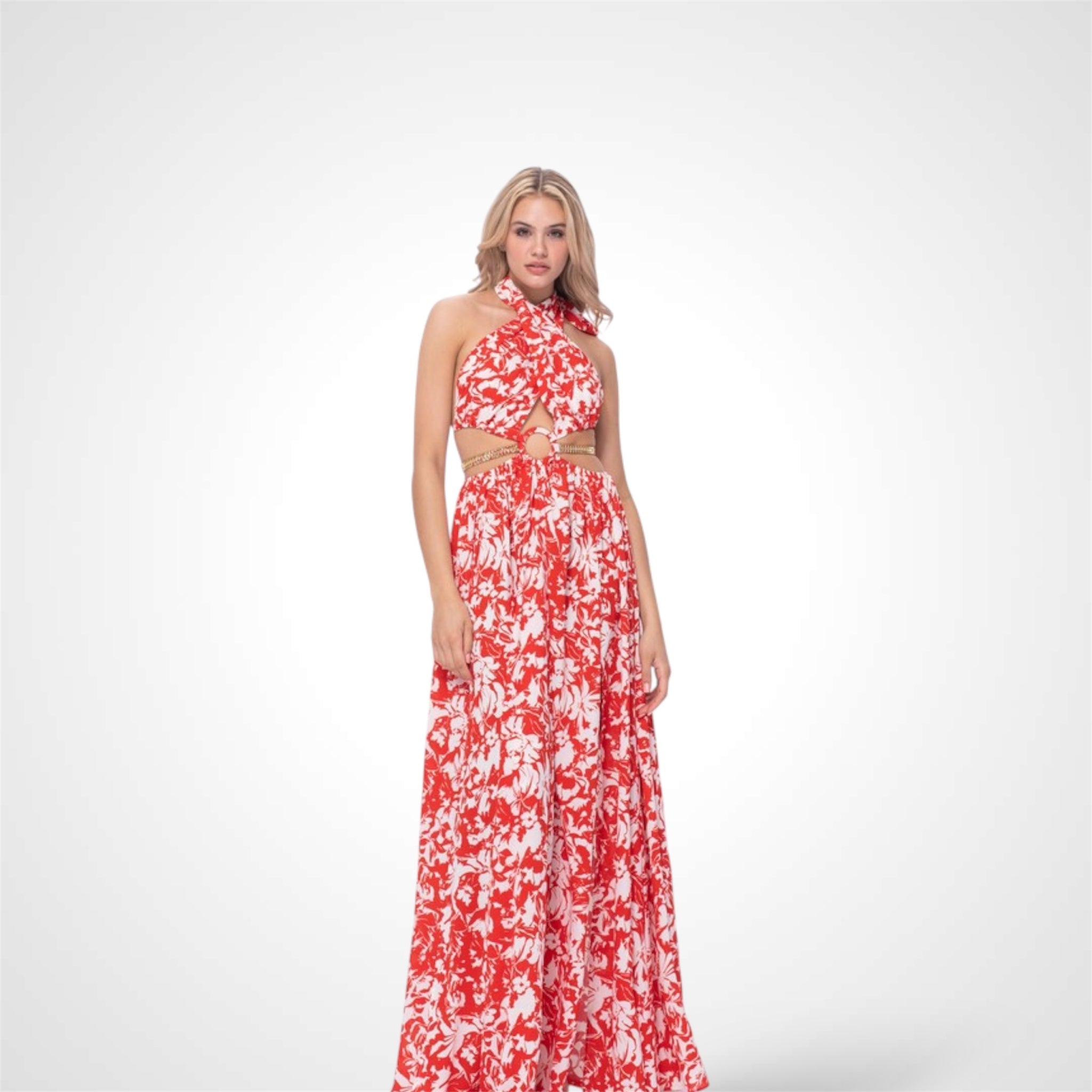 SJ-Embellished Detail Maxi Dress