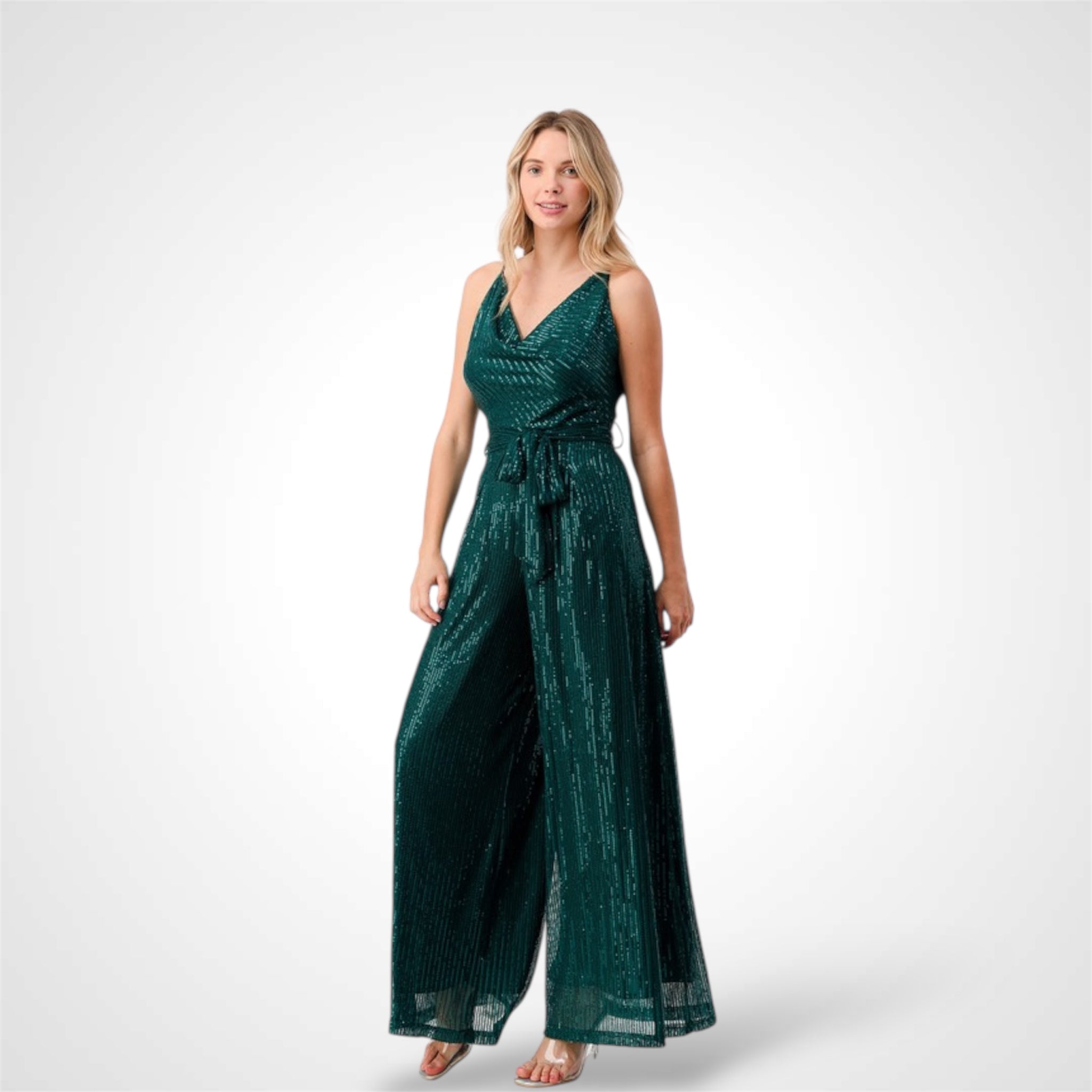 Sequins Wide Leg Jumpsuit•-1
