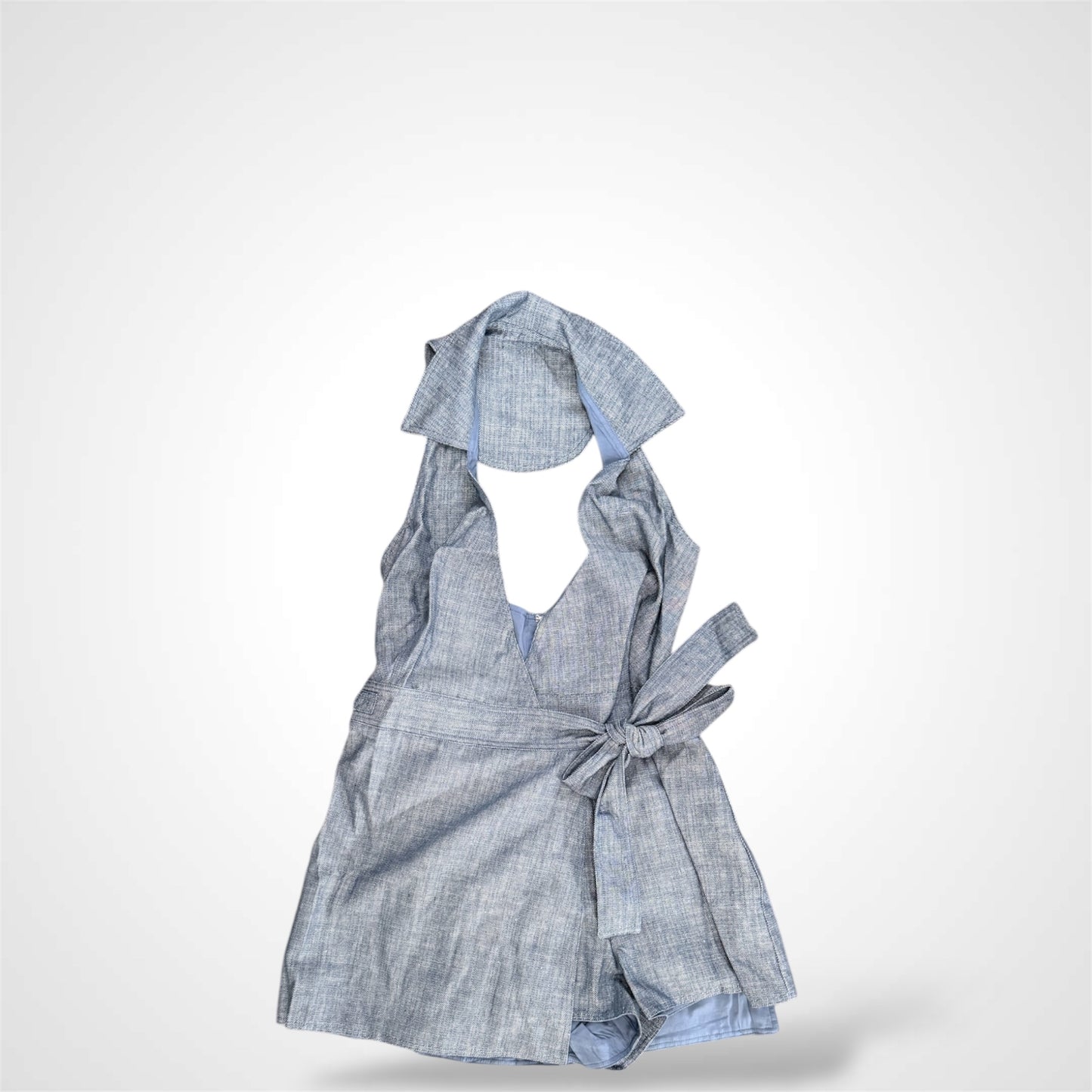 SJQ-DENIM HALTER ROMPER