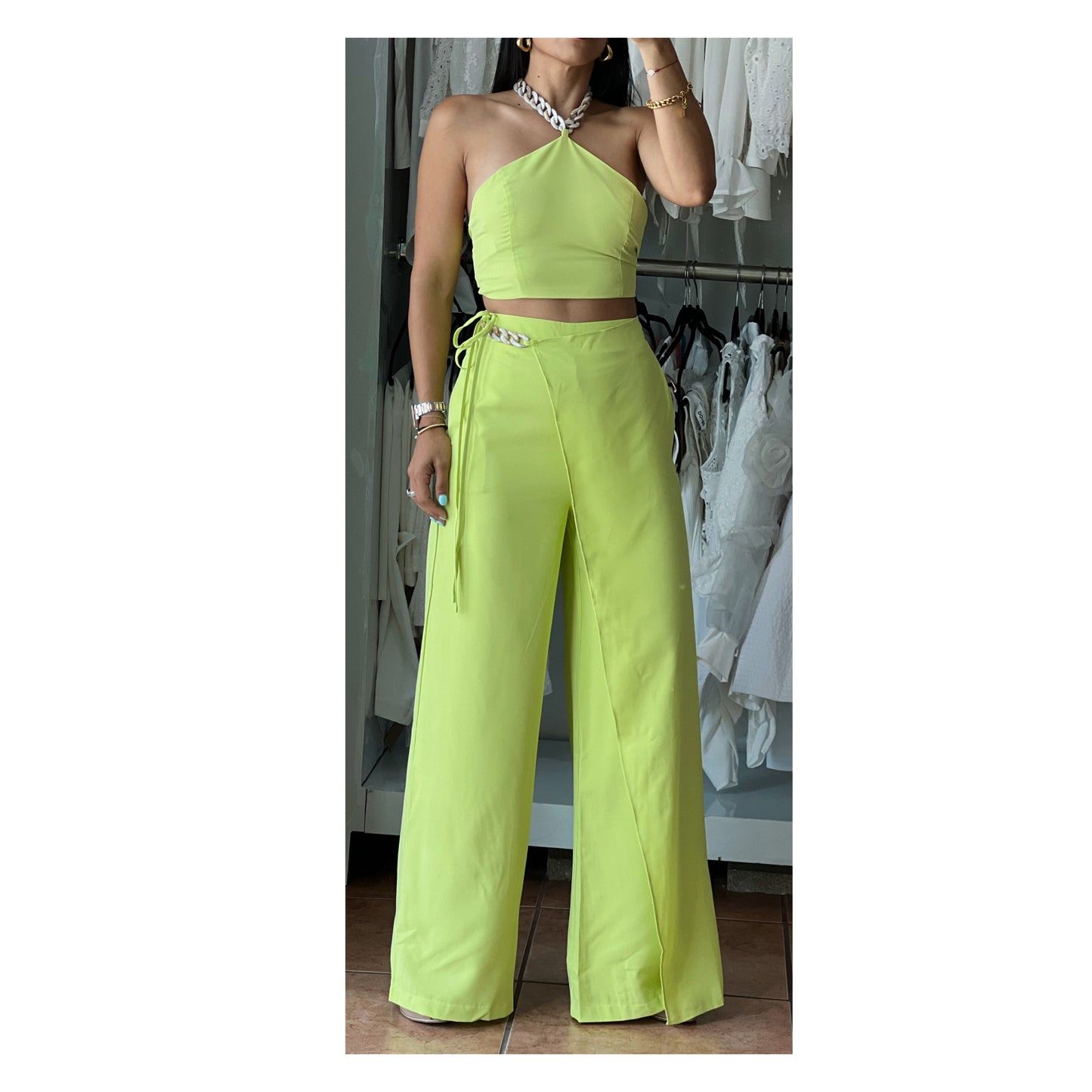 Chain Neck Crop Top
