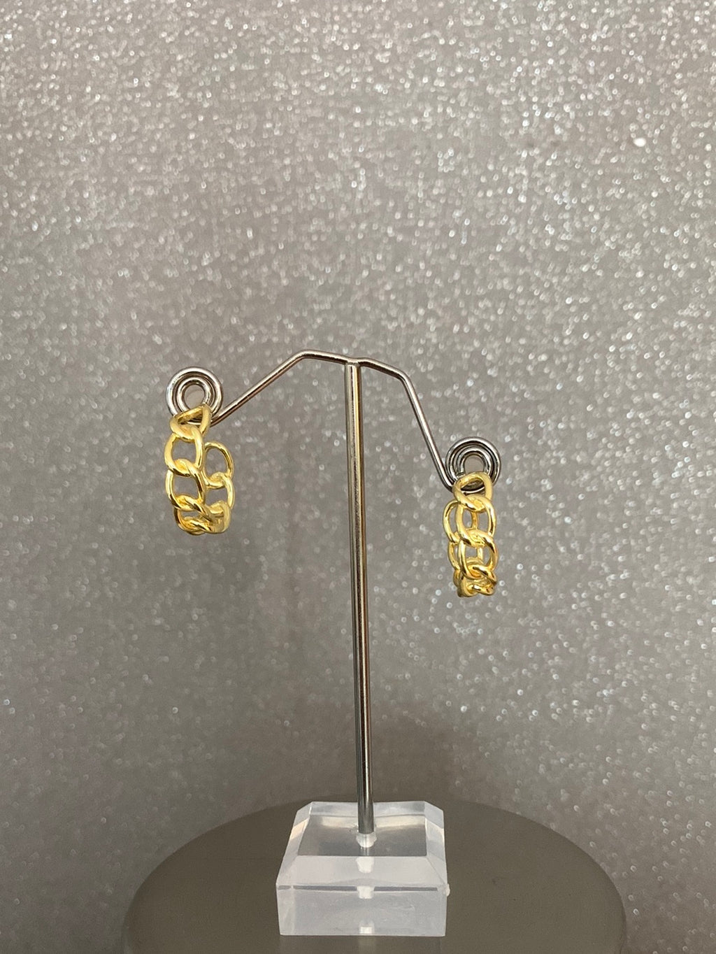 String Gold Hoop Earings