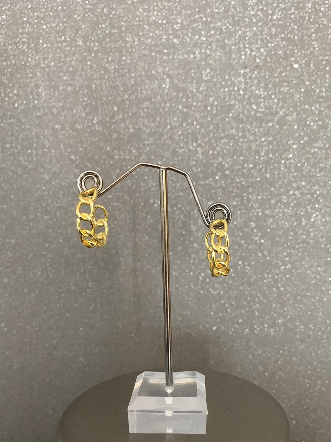 String Gold Hoop Earings