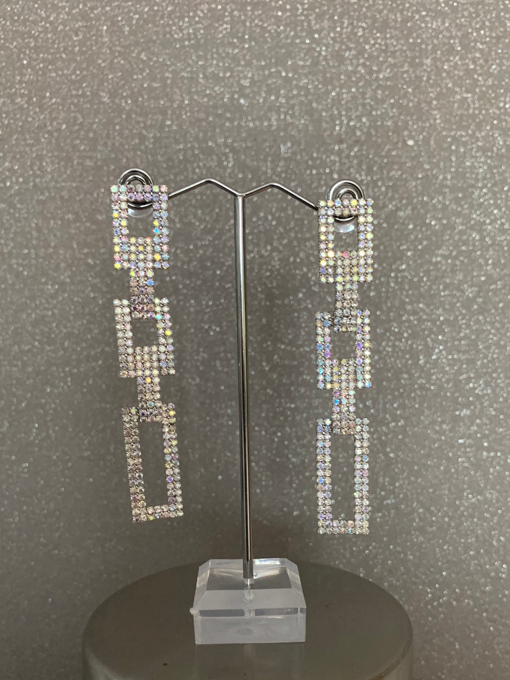 Silver Rhinestone Earings