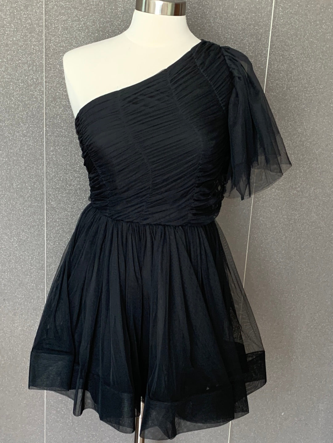 MESH SHORT DRESS•-1