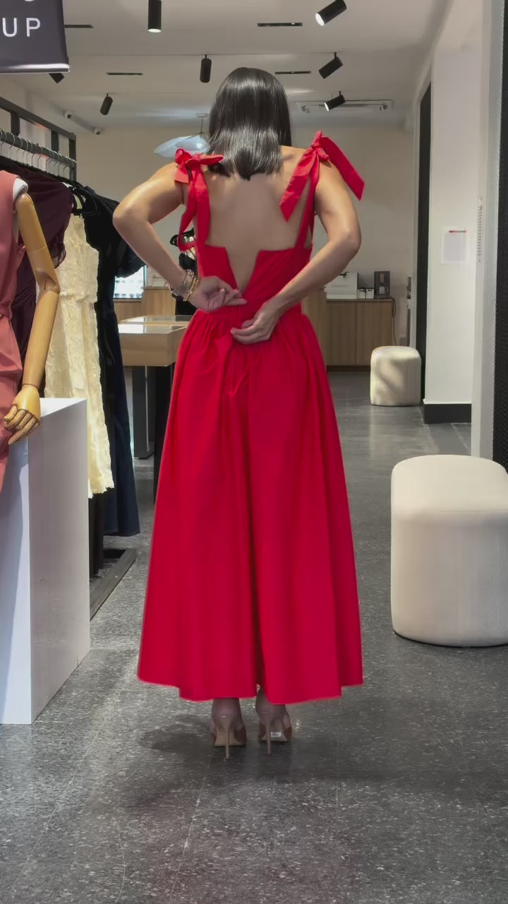 RED MAXI DRESS-4