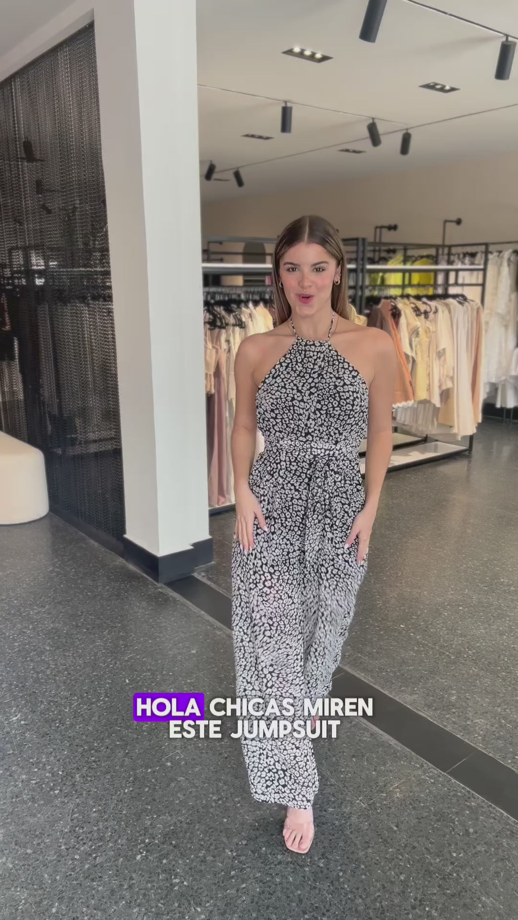 SLEEVELESS OPEN BACK ANIMAL PRINT JUMPSUIT