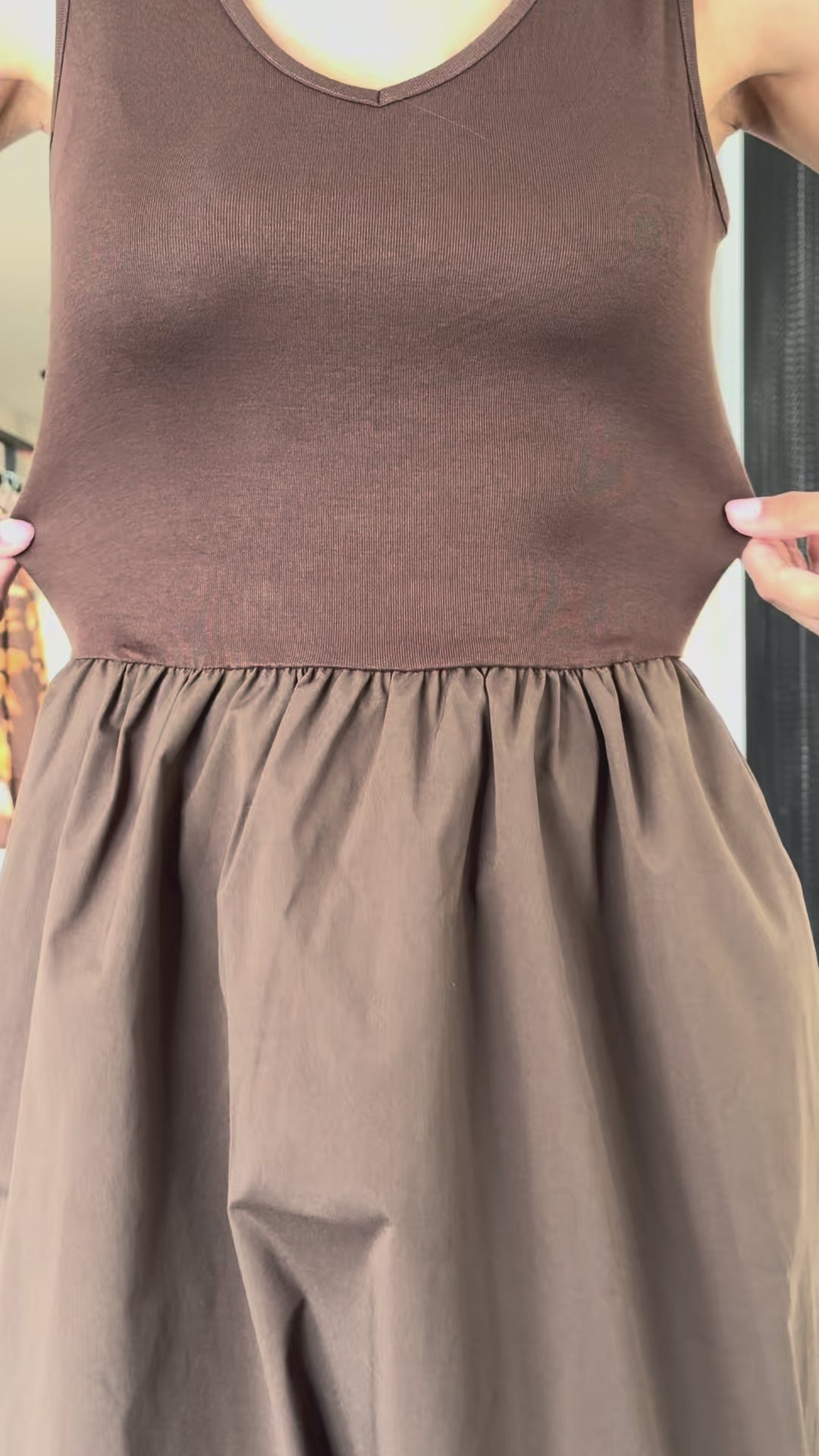 Mocha Muse Midi Dress-5