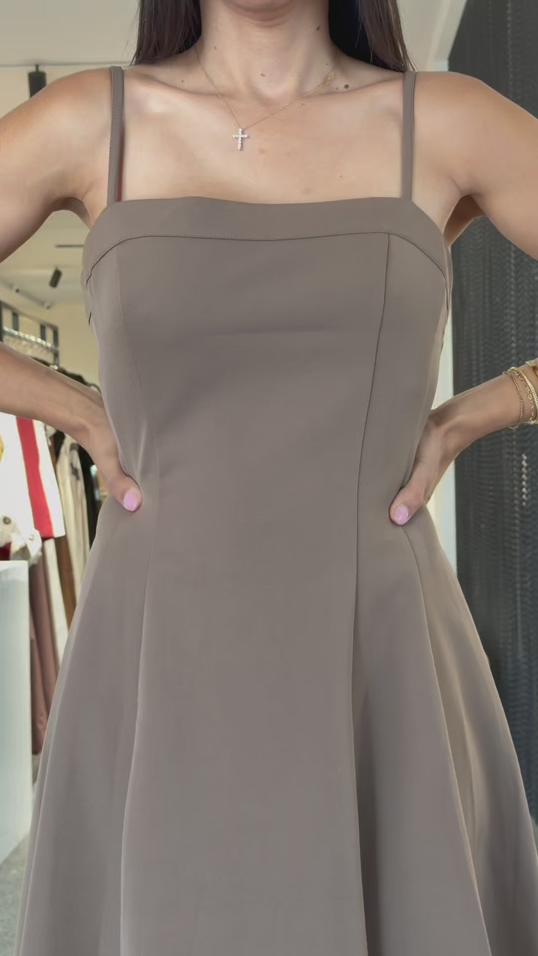 Solid Midi Dress-5