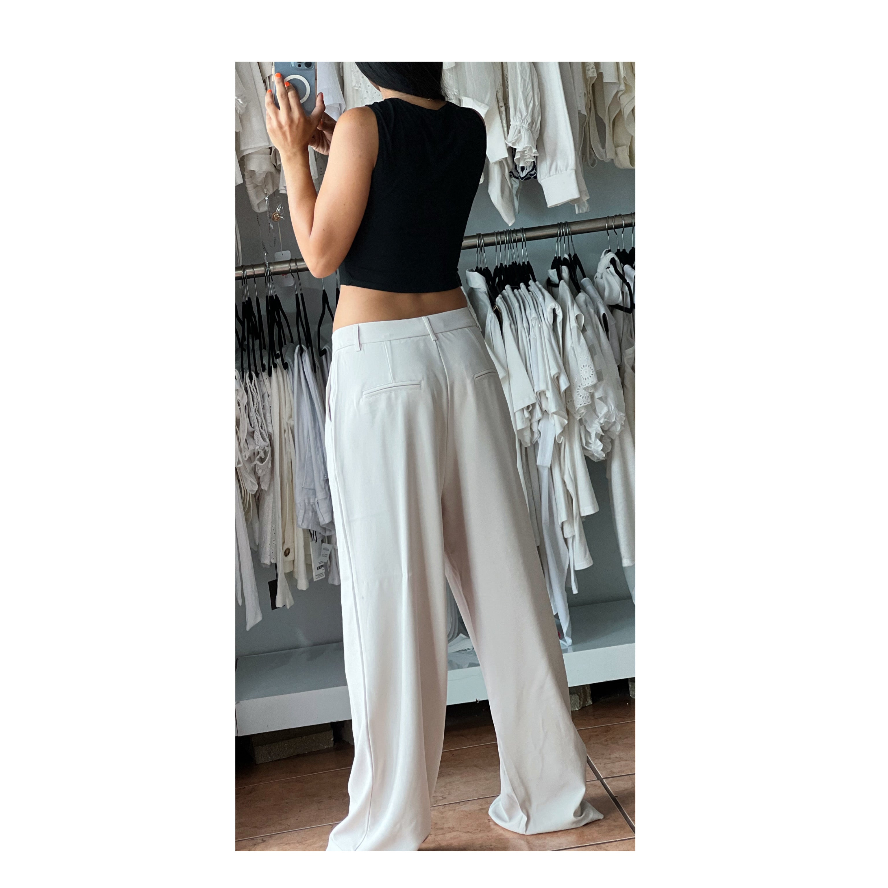 Oatmeal Flowy Pants