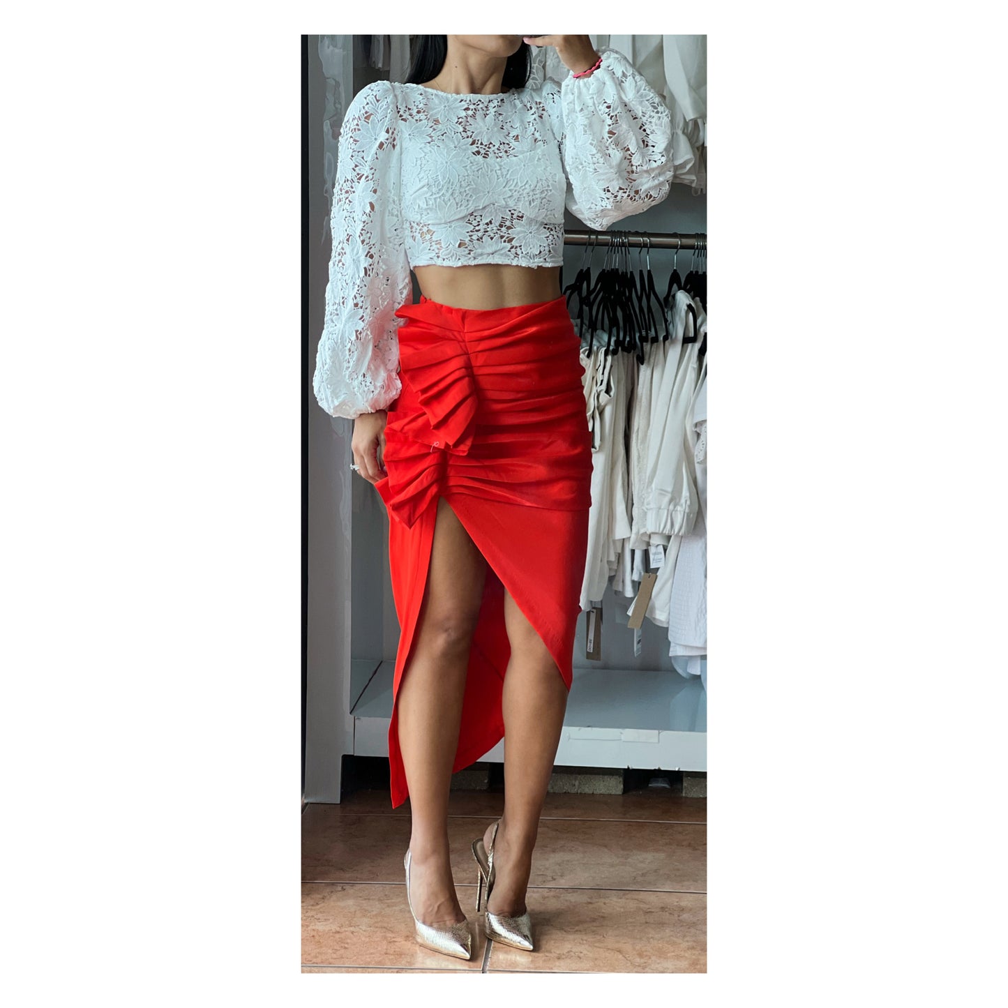 Side Ruffle Skirt